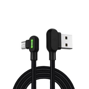 90-Degree 2A Nylon Micro-USB Cable (0.5m)
