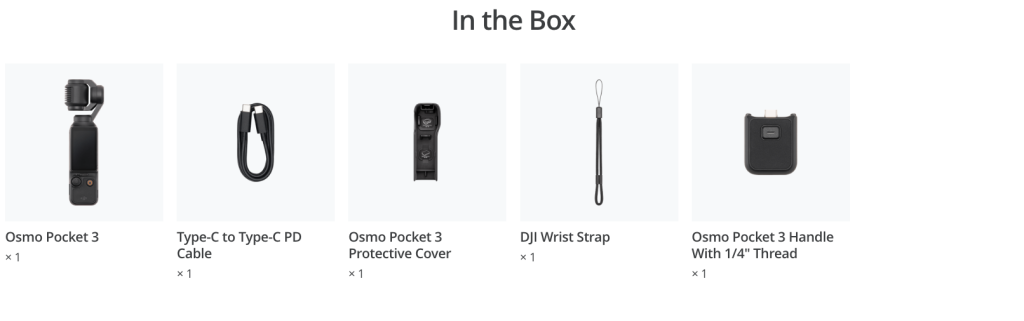 DJI Osmo Pocket 3 In The Box