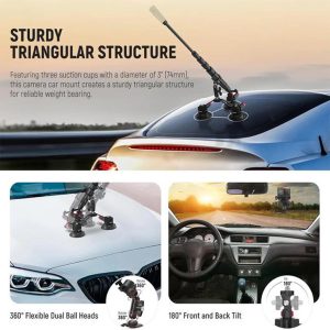 NEEWER Triple Suction Cup Car Mount