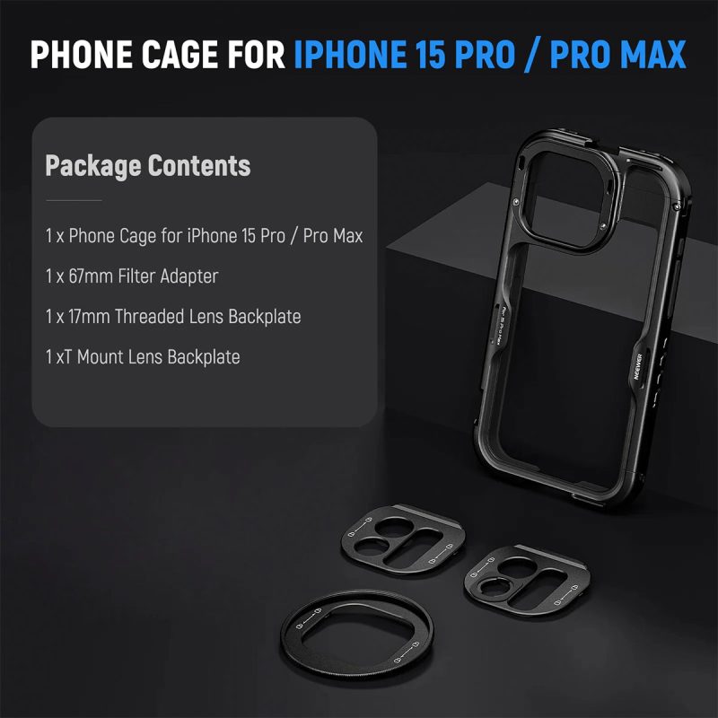 NEEWER Metal Cage For iPhone 15 Pro Max 2nd Generation