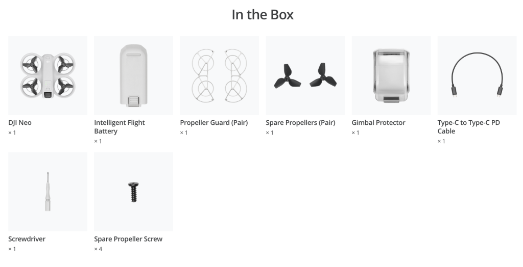 DJI Neo In The Box