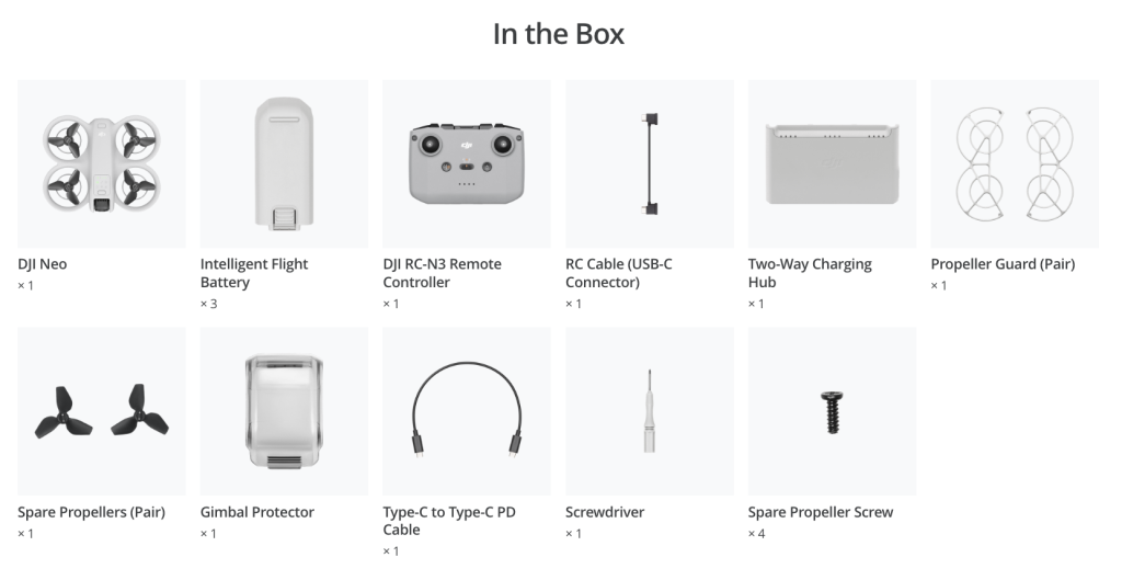 DJI Neo Fly More Combo IN THE BOX