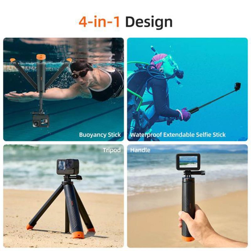 TELESIN 4in1 Floating Tripod Selfie Stick