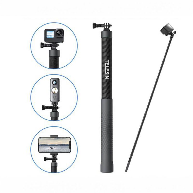 TELESIN New Design 3m Carbon Fiber Selfie Stick (3.0)