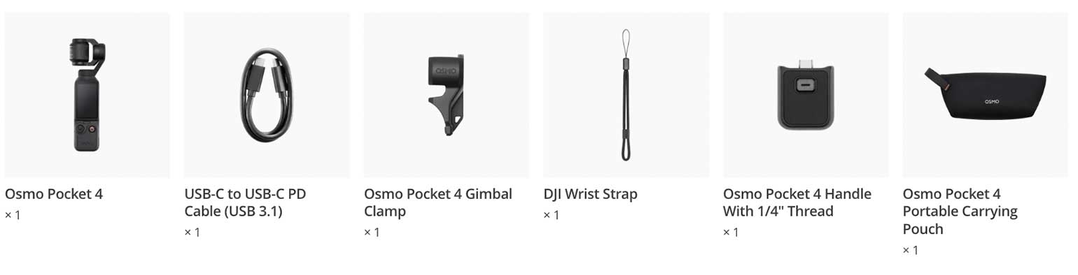 DJI Pocket 3 in the box