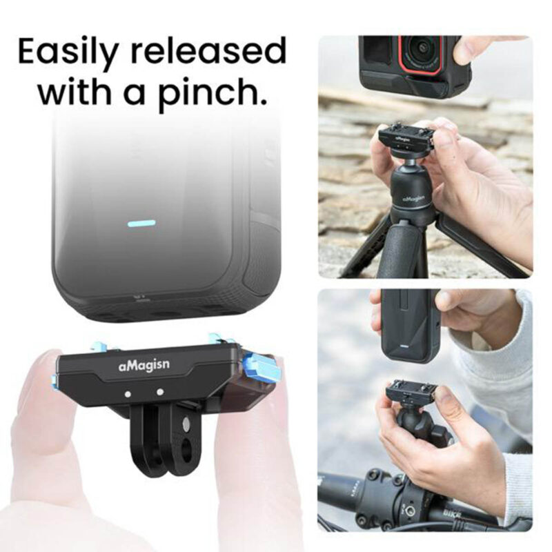 Lockable Magnetic Quick-Release Mount for Insta360 X5 / Ace Pro 2