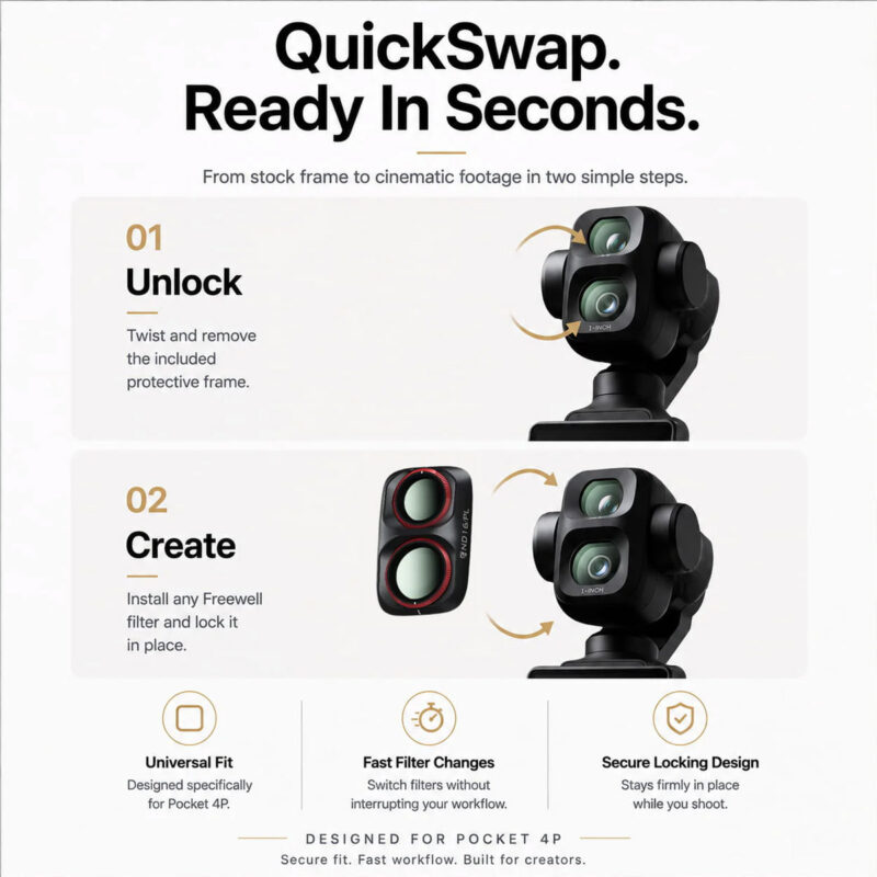 DJI Osmo Pocket 4P Bright Day Kit 4 Pack