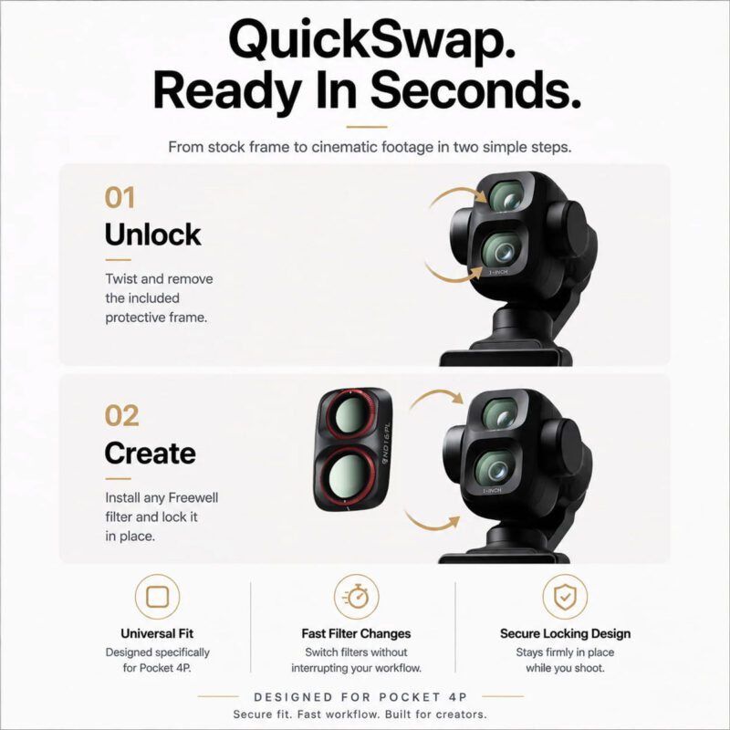 DJI Osmo Pocket 4P Standard Day Kit 4 Pack