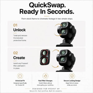 DJI Osmo Pocket 4P VND 3-7 Stop Filter | Freewell Filters