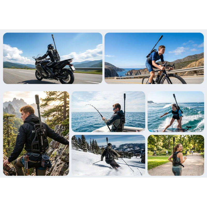 MOVMAX Backpack Mount with Telescopic Rod Kit