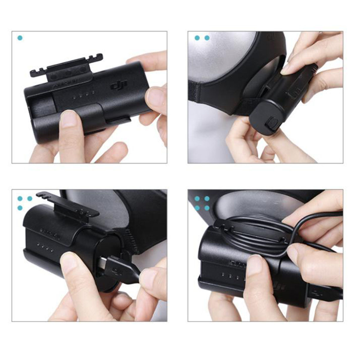 Clip Per Batteria Con Avvolgicavo Per DJI FPV Goggles V2 – Supporto Leggero Per Montaggio A Gancio